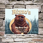 Big Bear Den Personalized Wall Canvas