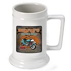 Personalized 16 oz. Motorcycle Beer Stein