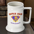 Super Dad Personalized Ceramic Beer Stein
