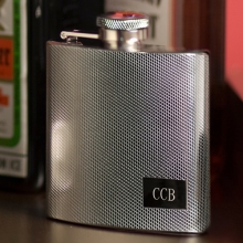 Engraved Textured Stainless Steel Flasks