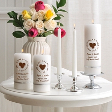 Personalized Second Marriage Unity Candle Set