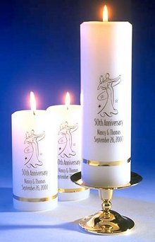 Deluxe Personalized Anniversary Candle Sets