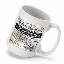 Fathers Day Headline Personalized Coffee Mugs