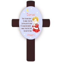 Personalized Boys Bedtime Prayer Cross - Blonde