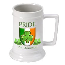 Personalized Irish Pride Ceramic Beer Steins