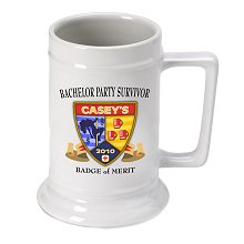 Personalized Bachelor Party Survivor Beer Steins