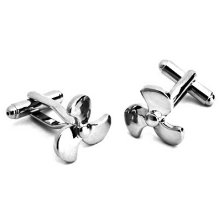 Propellers Cufflinks with Engraved Case