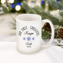 Our First Christmas Personalized Keepsake Coffee Mugs