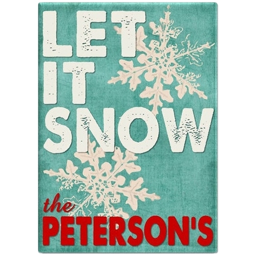Let it Snow Personalized Holiday Canvas Wall Signs