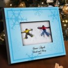 Le Bleu Snowflake Personalized Christmas Picture Frames