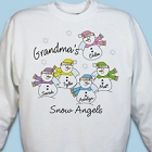 Snow Angels Personalized Christmas Sweatshirt