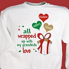 All Wrapped Up Personalized Christmas Sweatshirt