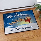 We Believe Personalized Christmas Doormat