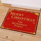 Merry Christmas Personalized Christmas Doormat