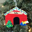 Dog House Personalized Pet Christmas Tree Ornaments