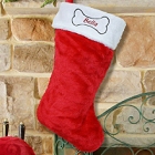 Embroidered Dog Bone Personalized Pet Christmas Stockings