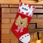 Embroidered Cat Personalized Christmas Stockings