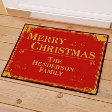 Merry Christmas Personalized Christmas Doormats