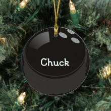 Bowling Ball Personalized Ceramic Christmas Tree Ornaments