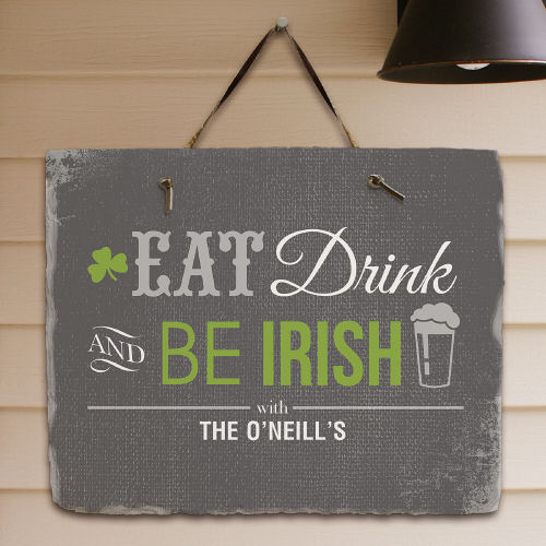 Personalized Irish Welcome Slate Plaques