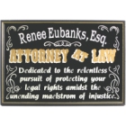 Attorney at Law Personalized Rectangular Sign