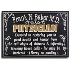 11 x 16 Personalized Physician Wood Sign
