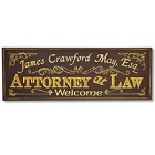 Personalized Attorney Welcome Wood Sign