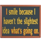 I Smile Because Humorous Wood Sign
