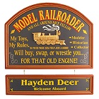 Model Railroader Personalized Sign with Nameboard