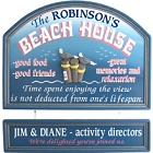 Personalized Beach House Old Time Wood Sign
