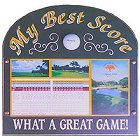 My Best Score Wood Golf Plaque