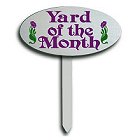 Yard of the Month Wooden Garden Signs