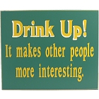 Drink Up Wood Bar Sign