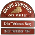 Personalized Grape Stompers Wood Wine Sign