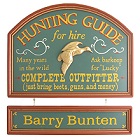 Hunting Guide Personalized Wood Signs