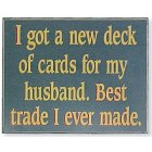 New Cards for Husband Wood Poker Room Sign
