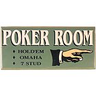 Poker Room Pointing Sign