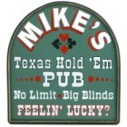 Texas Hold Em Neighborhood Pub Sign