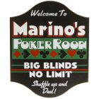 Shuffle Up Personalized Poker Room Sign