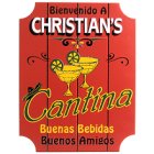 Personalized Cantina Wood Pub Sign