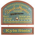 Duck Hunter Personalized Wood Signs