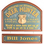 Deer Hunter Personalized Wood Sign