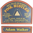 Pool Hustler Personalized Wood Billiards Signs