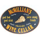 Personalized Wine Cellar Oval Wood Sign