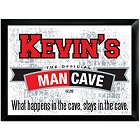 Man Cave Personalized Stays in the Cave Wood Signs