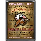 Personalized Cowgirl Saloon Pub Sign