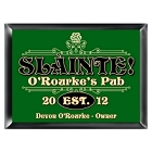 Personalized Slainte Classic Bar and Irish Pub Signs