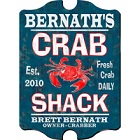 Crab Shack Personalized Vintage Fishing Pub Signs