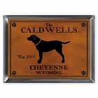 Personalized Labrador Wood Cabin Sign