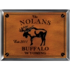 Personalized Moose Wood Cabin Sign